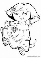 Dora Coloring Pages Explorer Browser Window Print sketch template