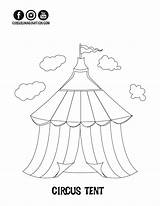 Circus Tent Coloring Pages Printable Getdrawings Color Getcolorings sketch template