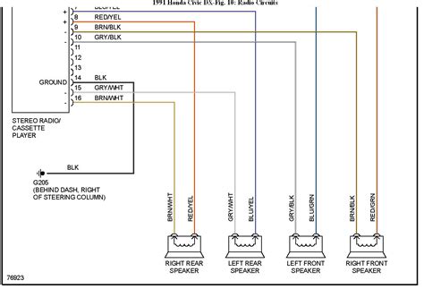 diagram  honda civic radio wiring diagram mydiagramonline