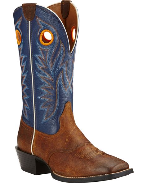 ariat mens federal blue sport outrider western boots boot barn