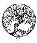 Lebensbaum Baum Lebens Mandalas Ausdrucken Arbre Zentangle Coloring Tatouage Albero Malvorlage Symbole Keltische Bäume Skizze Silhouette Dessins Arbol Garabateado Neha sketch template