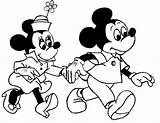 Mickey Coloring Minnie Pages Mouse sketch template