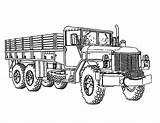 Coloring Pages Army Truck Soldier Carrier Car Template sketch template