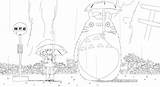 Totoro Coloring Neighbor Pages Tonari Library Clipart Popular sketch template