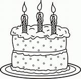 Coloring Cake Birthday Clip Printable Tort Urodzinowy Mania Druku Happy Kolorowanki Everfreecoloring sketch template