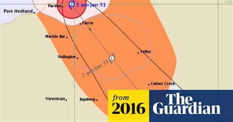 tropical cyclone stan weakens as it crosses pilbara coast in western