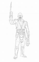Mortal Kombat Baraka sketch template