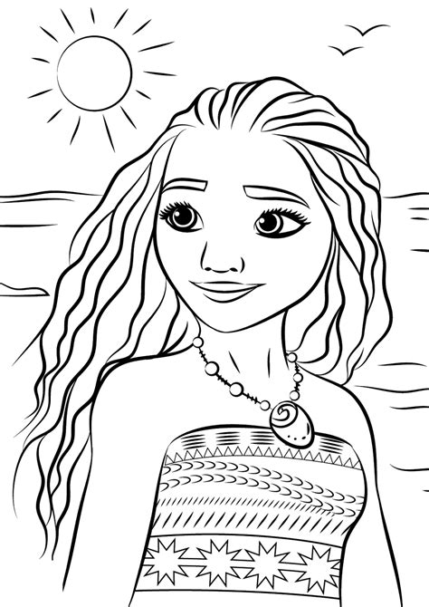 moana coloring pages easy unparalleled memoir picture archive