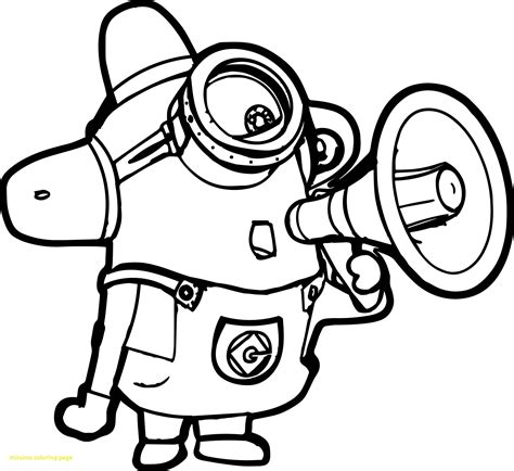 bob  minion coloring pages  getdrawings