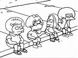 Coloring Pages Simpsons Sofa Couch Printable Getcolorings Getdrawings Wecoloringpage sketch template