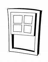 Window Coloring Printable Objects Pages Drawing sketch template