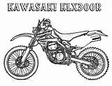 Coloring Kawasaki Dirt Bike Pages Klx300r Coloringsun Print Sun Template Button Using sketch template