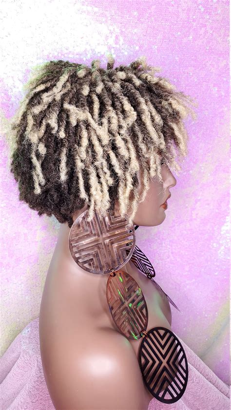 Wig Afrocentric Short Afro Kinky Coily Twist Coil Dread Lock Etsy