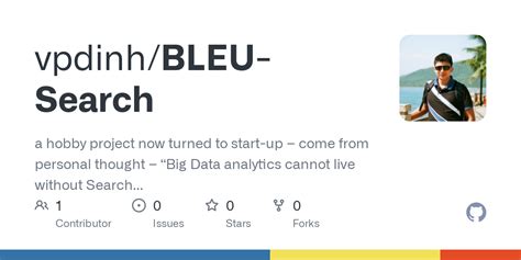 github vpdinhbleu search  hobby project  turned  start