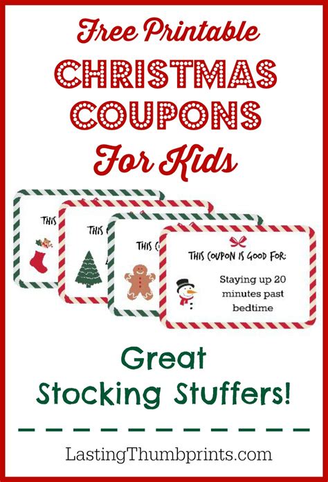 christmas coupon printable  kids  homeschool deals
