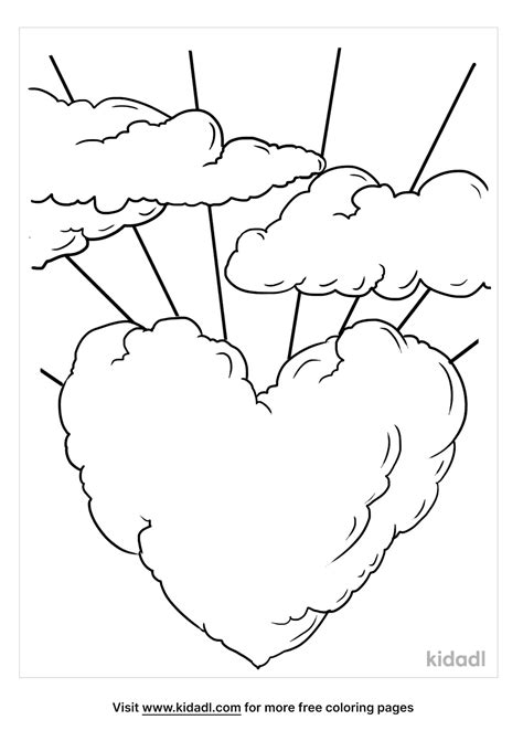 heart   clouds coloring page coloring page printables kidadl