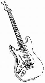 Guitar Coloring Pages Electric Adult Sheets Bass Bw Drawing Guitars Music Printable Color Instruments Clip Colouring Drawings Clipart Kids Cliparts sketch template