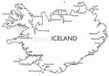 Islande Ijsland Vecteur Vektorkarte Vectorkaart sketch template
