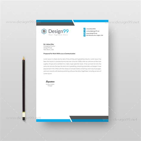 letterhead pad design