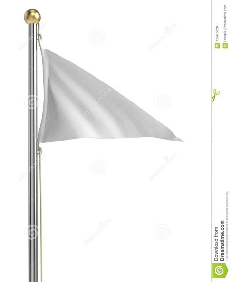 blank white wavy triangular flag stock illustration illustration