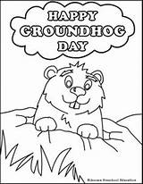 Groundhog Coloring Pages Happy Ground Hog Preschool Printable Kids Activities Crafts Sheets Kindergarten Holiday Color February Sheet Worksheets Printables Template sketch template