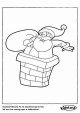Chimney Santa Coloring Pages Kidloland Christmas Worksheets sketch template