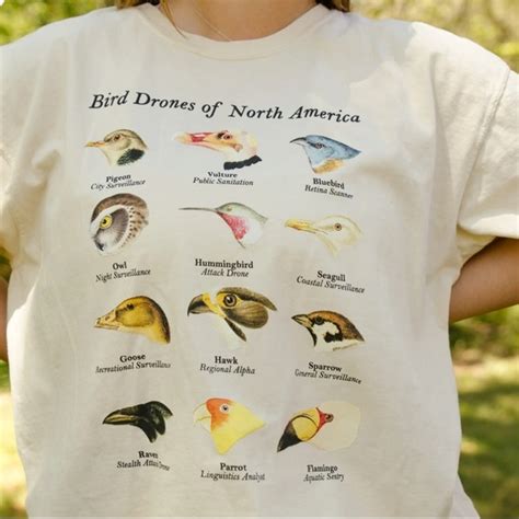 comfort colors tops drone field guide shirt birds arent real merch poshmark