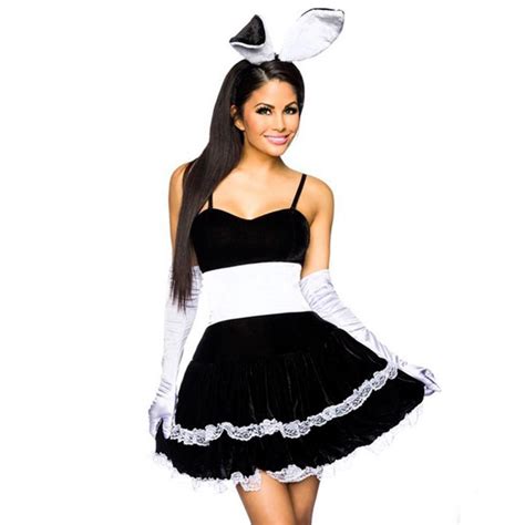 sexy halloween play girl bunny maid costume for women lovely female