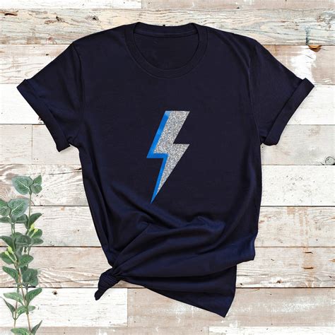 ladies blue lightning bolt t shirt betty bramble