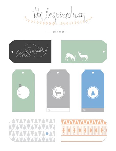 adorable  printable gift tags  inspired room