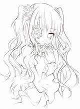 Anime Lineart Line Drawing Deviantart Painter Coloring Pages Manga Drawings Cute Girls Sketch Hermosa Locura Kawaii Girl Color Sketches Colouring sketch template