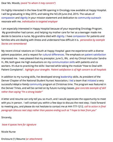 sample cover letter    grad rn sample cover cover letter