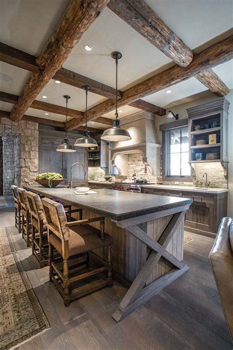 dreamy utah mountain retreat boasting rustic  elegant atmosphere farmhouse kitchen design