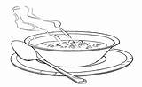 Serving Sopa Kidsdrawing Malvorlagen Ladle Comida Suppen Soups sketch template