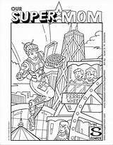 Coloring Chicago Mom Super Pages Kids Skyline Getdrawings sketch template