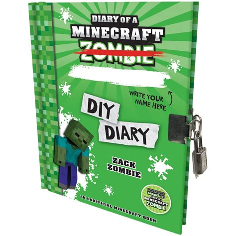 diary   minecraft zombie diy diary hb lockable edition big