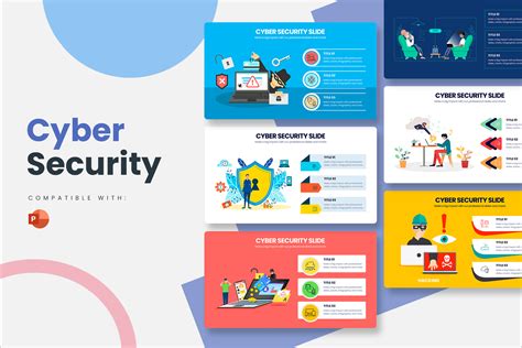cyber security powerpoint infographic template slidewalla