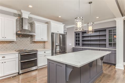 craftsman style kitchen   twist beautiful design  grays  whites  kitchen