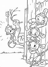 Coloring Pages Louie Dewey Huey Duck Donald Printable Tales sketch template