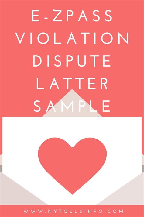 zpass violation dispute letter sample tolls  mail