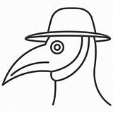 Death Plague Doctor Icon Medieval Epidemic Endemic Icons Outline Editor Open sketch template