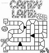 Candyland Coloring Pages Board Printable Kids sketch template