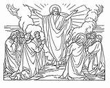 Ascension Christ sketch template