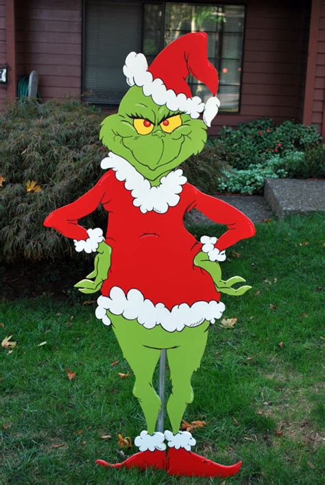 grinch yard art etsy