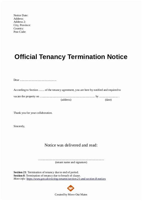 landlord  tenant sample letters     tenancy letter