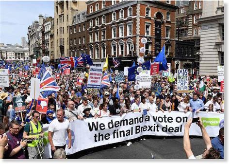 tens  thousands protest  london call   brexit vote societys child sottnet