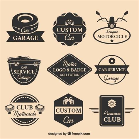 collection   motor logos  vector
