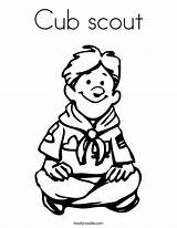 Scout Cub Coloring Boy Tiger Sheets Do Sitting Built California Usa sketch template
