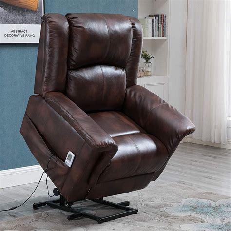 power lift chair electric recliner  elderly faux leather heated