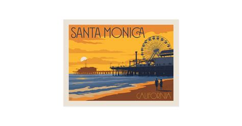 Santa Monica California Postcard